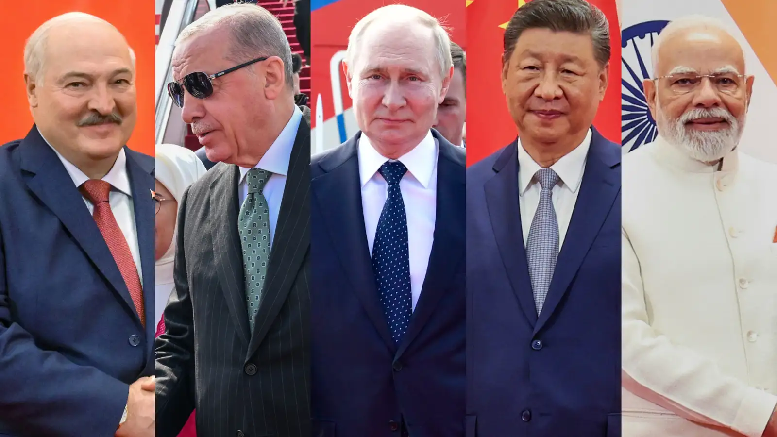 Xi, Pútín, Lúkasjenka, Erdogan og fleiri saman á ráðstefnu