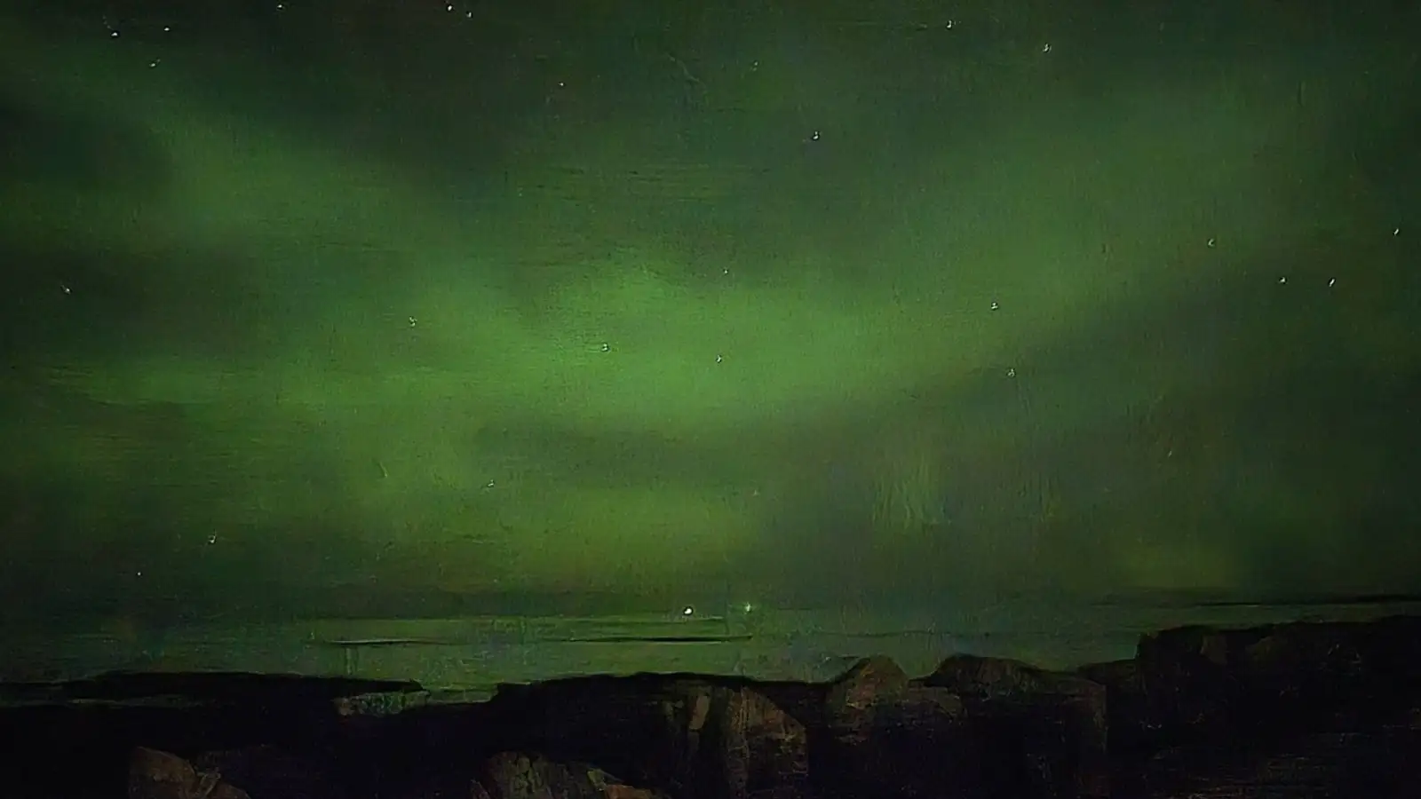 Norðurljósin skörtuðu sínu fegursta í gærkvöld og nótt
