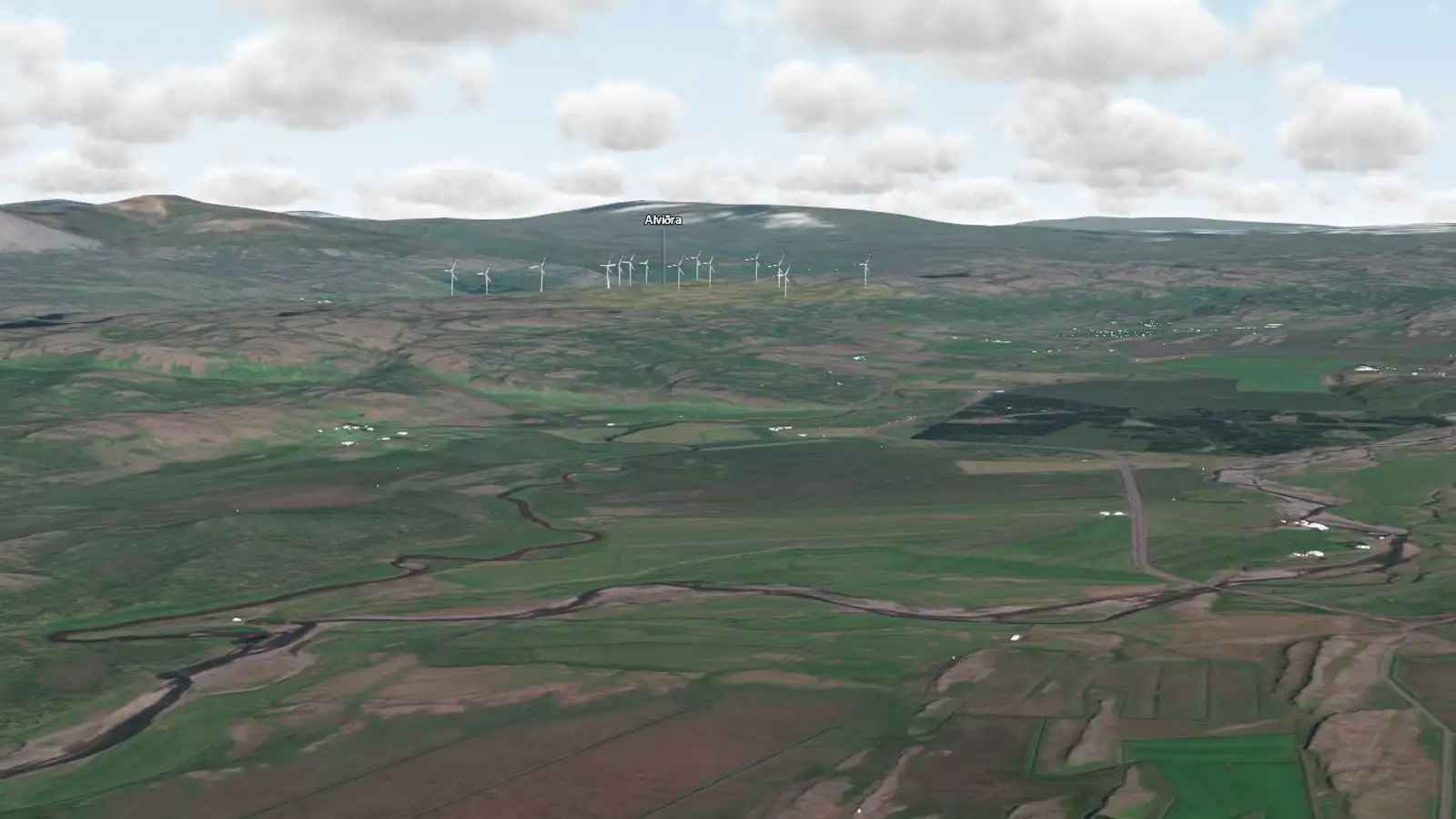 Borgarbyggð leggst gegn vindorkuveri við Alviðru