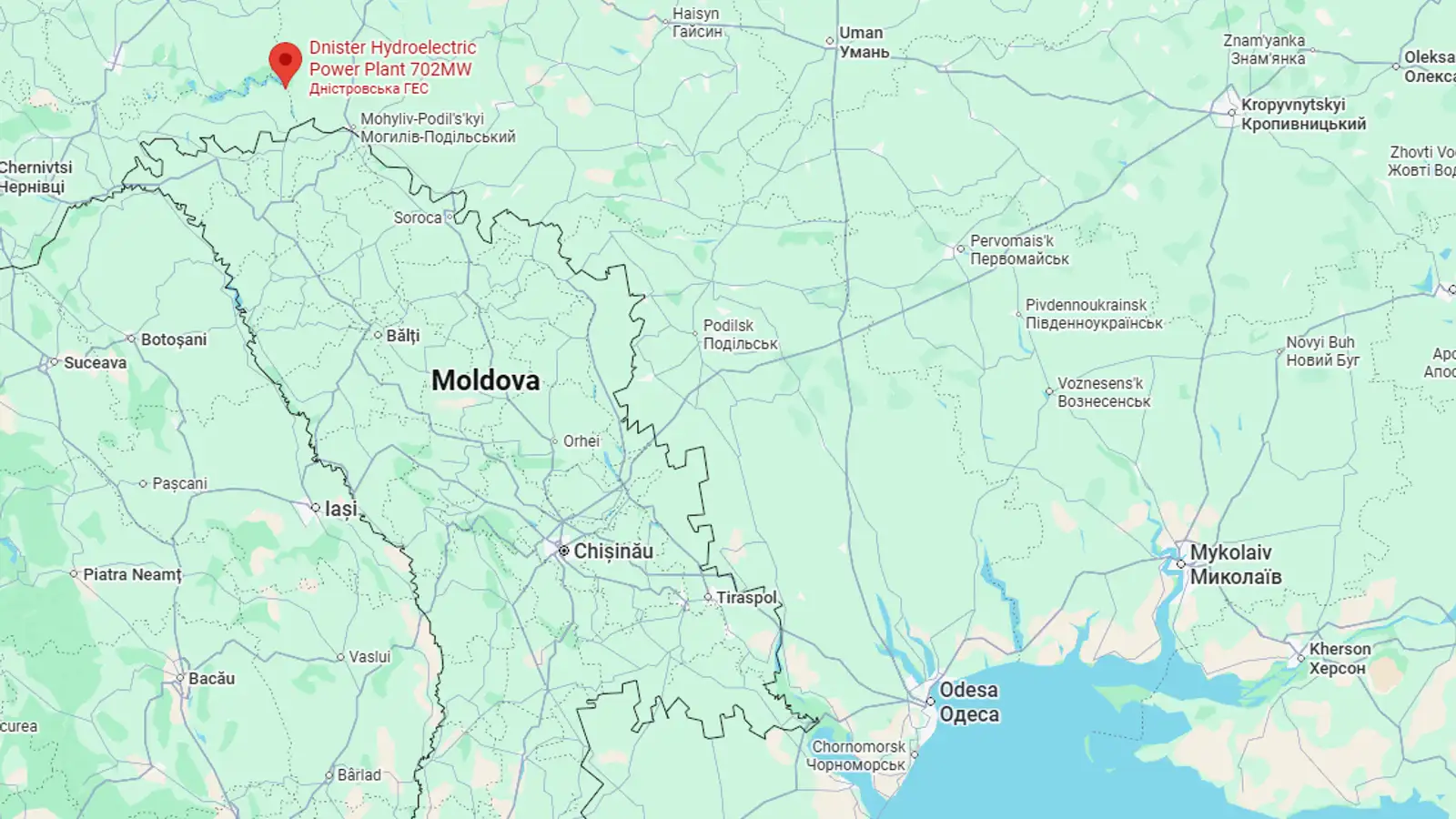 Hættuástandi lýst yfir vegna eldsneytismengunar í Dniester-ánni