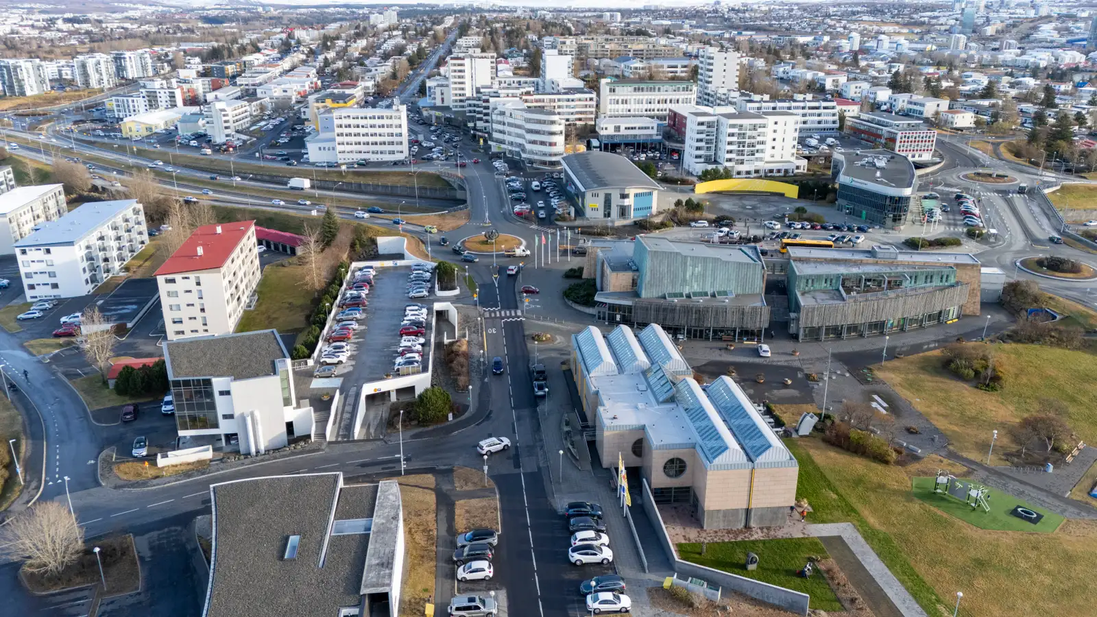 Loftmynd af Kópavogi