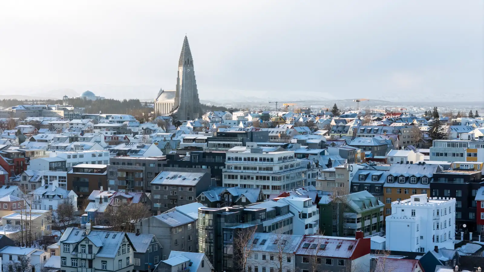 Loftmynd af miðbæ Reykjavíkur