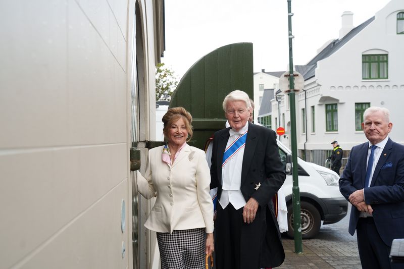 Dorrit Moussaieff und Ólafur Ragnar Grímsson in der Kathedrale.