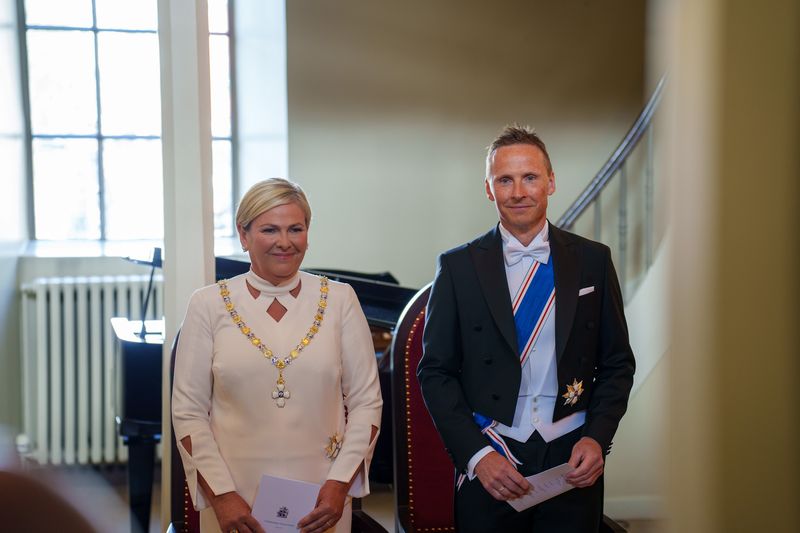 Das Präsidentenpaar Halla Tómasdóttir und Björn Skúlason.