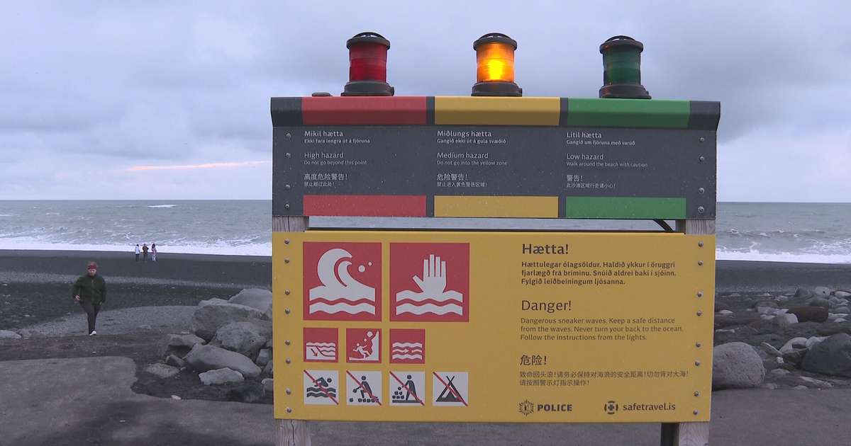 Rauða ljósið í Reynisfjöru kviknar fyrr