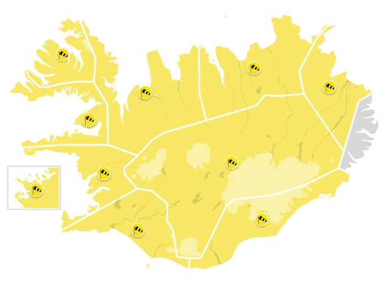 Veðurstofan spáði sunnan- og suðvestan stormi eða hvassviðri 23. maí 2023, nánast um allt land að Austfjörðum undanskildum og gaf út gula viðvörun þess vegna.