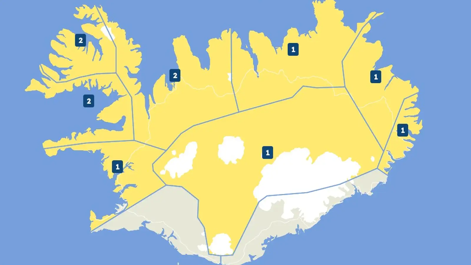 Hvassviðri eða stormur um mestallt land