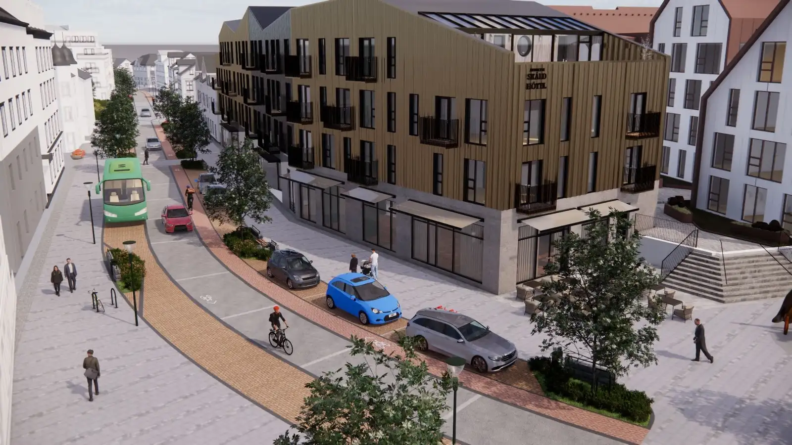 Nýbyggingum fjölgað mjög í miðbæ Akureyrar og fleiri á teikniborðinu