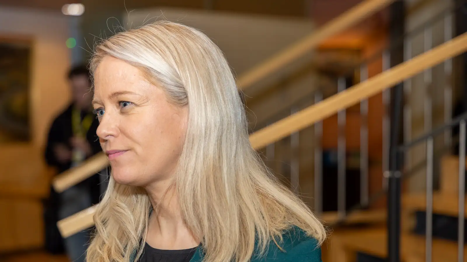 Nýir þingmenn mæta í fyrsta sinn á Alþingi. Halla Hrund Logadóttir, þingmaður Framsóknarflokksins, á Alþingi.