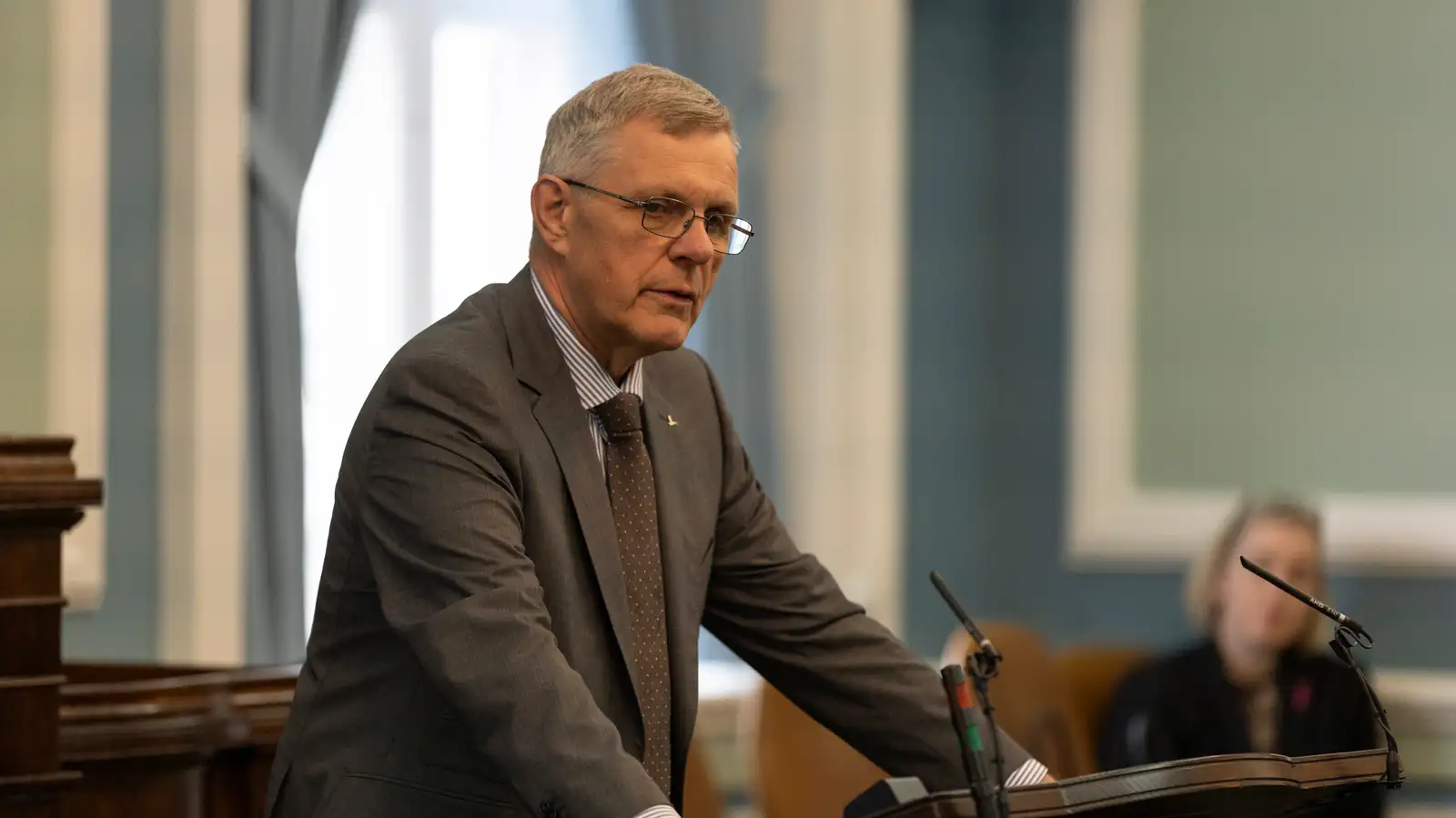 Alþingi 12. október. Jón Gunnarsson, þingmaður Sjálfstæðisflokksins, í ræðustól.