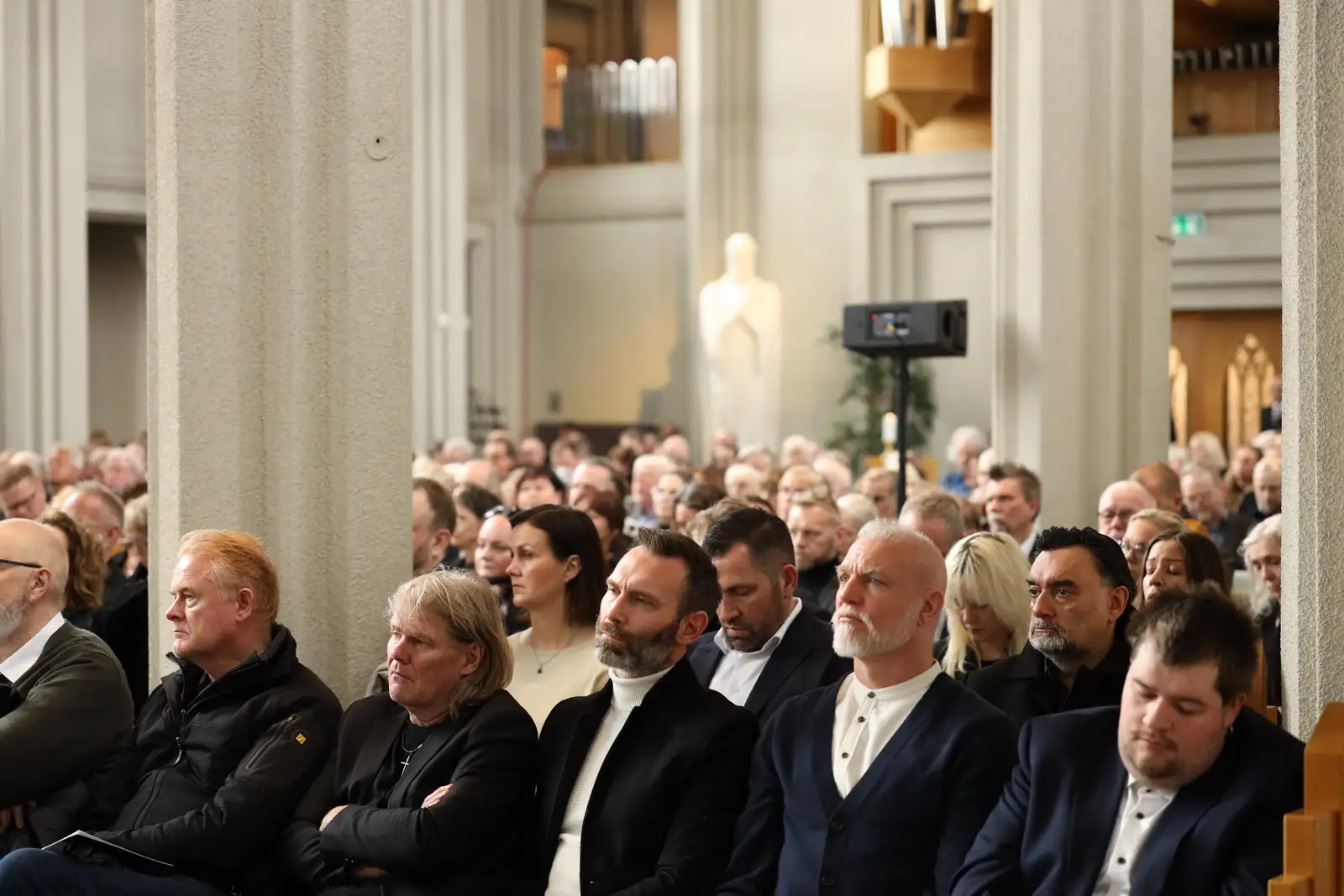 Myndir úr útför Björgvins Halldórssonar.