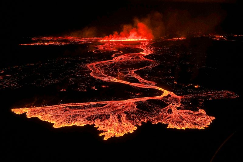 Vulkanausbruch auf der Halbinsel Reykjanes am 22. August 2024.