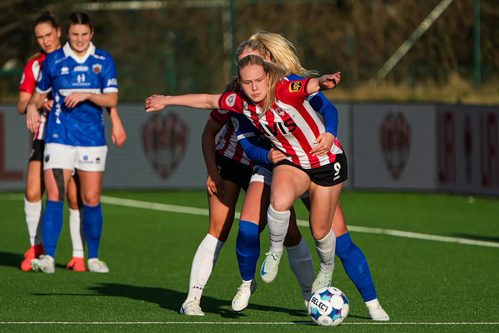 Freyja Karín Þorvarðardóttir í leik Þróttar og Fram í Bestu deild kvenna í fótbolta.