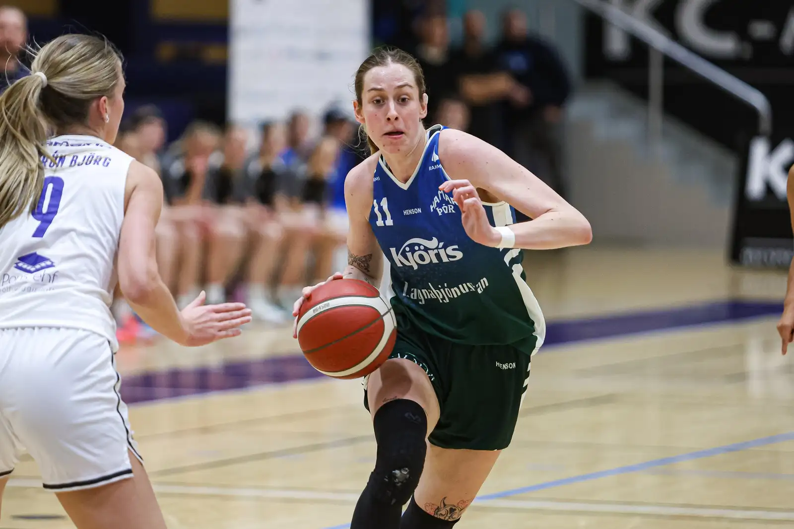 Hana Ivanusa í leik Stjörnunnar og Hamars/Þórs í Bónusdeild kvenna í körfubolta