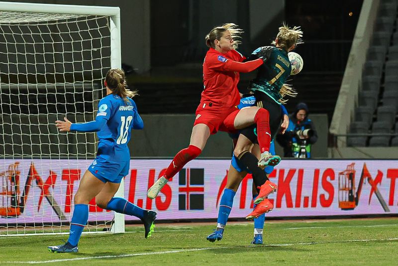Telma Ívarsdóttir í leik Íslands og Þýskalands í október 2023.