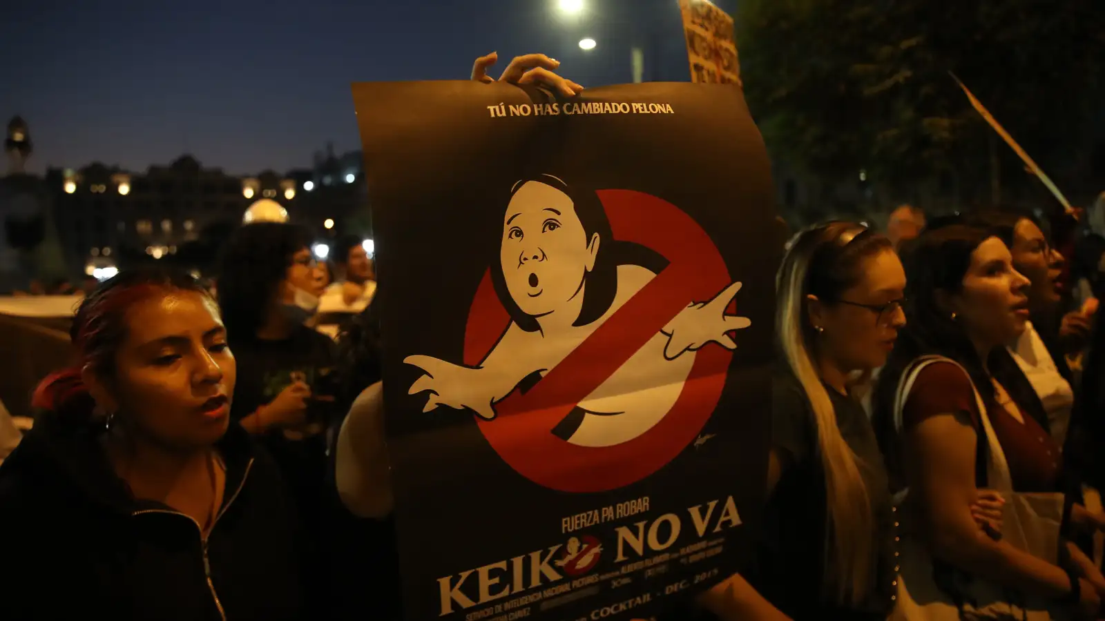 Nokkur hundruð andæfðu forsetaframboði Keiko Fujimori