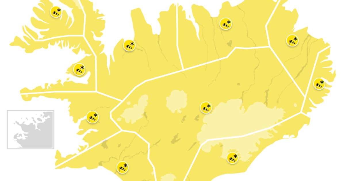 Yellow alerts across the country - RÚV.is