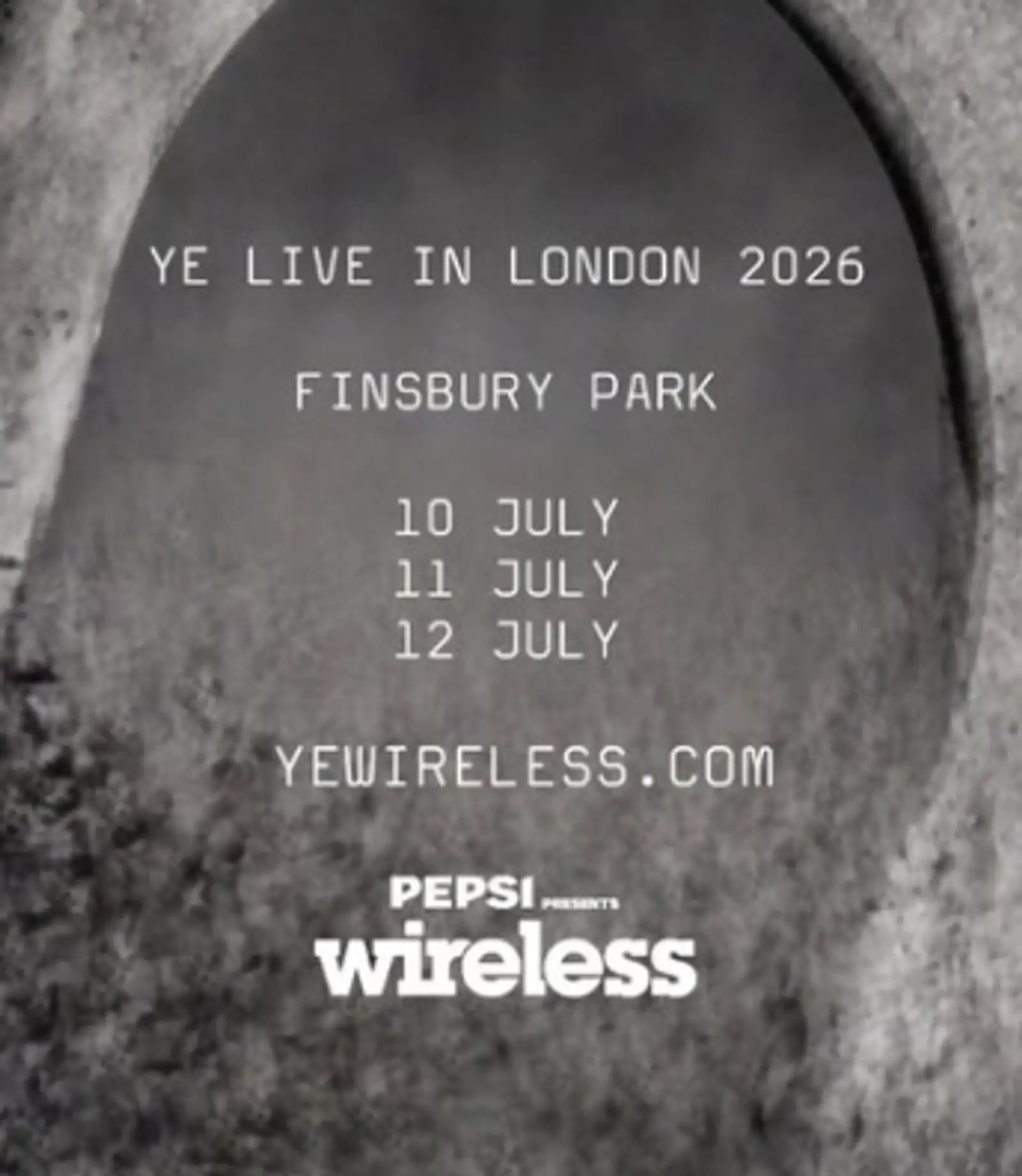 Plakat sem sýnir nafn Ye