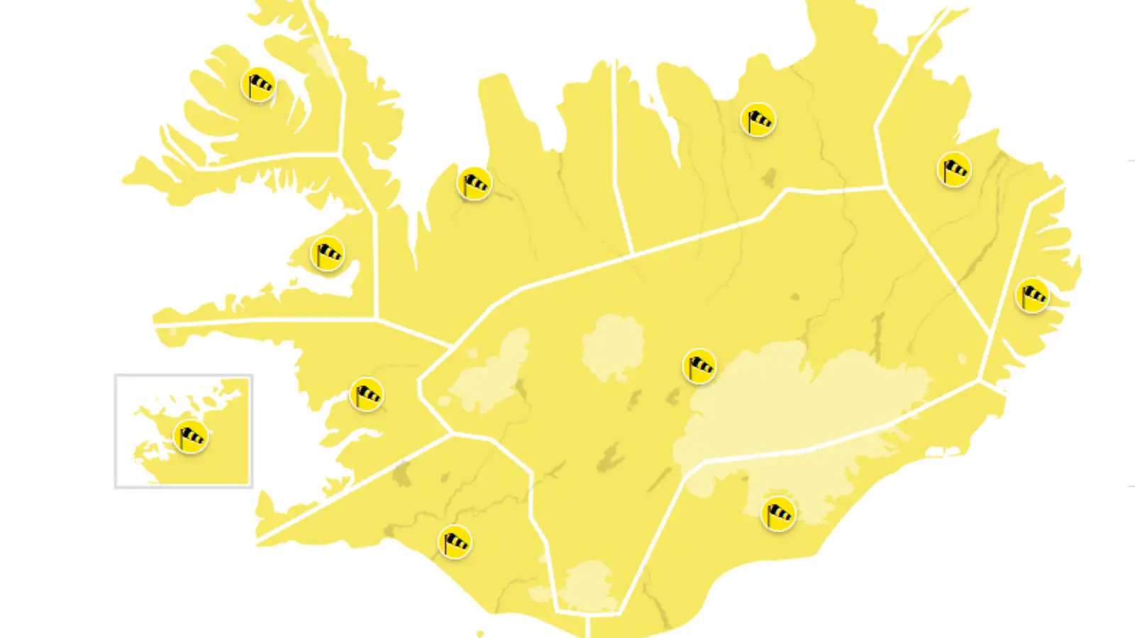 Viðvaranir vegna hvassviðris um landið allt