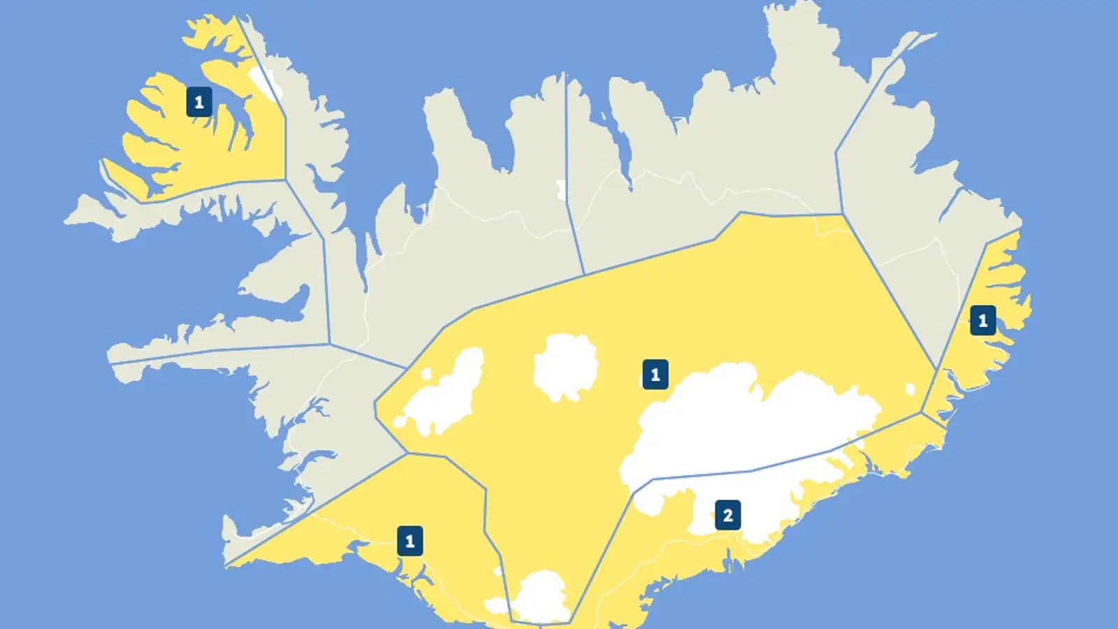 Hellirigning eða stormur á stórum hluta landsins