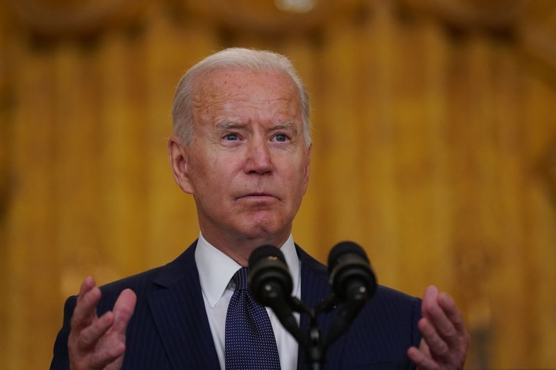 Joe Biden Bandaríkjaforseti flytur ávarp.