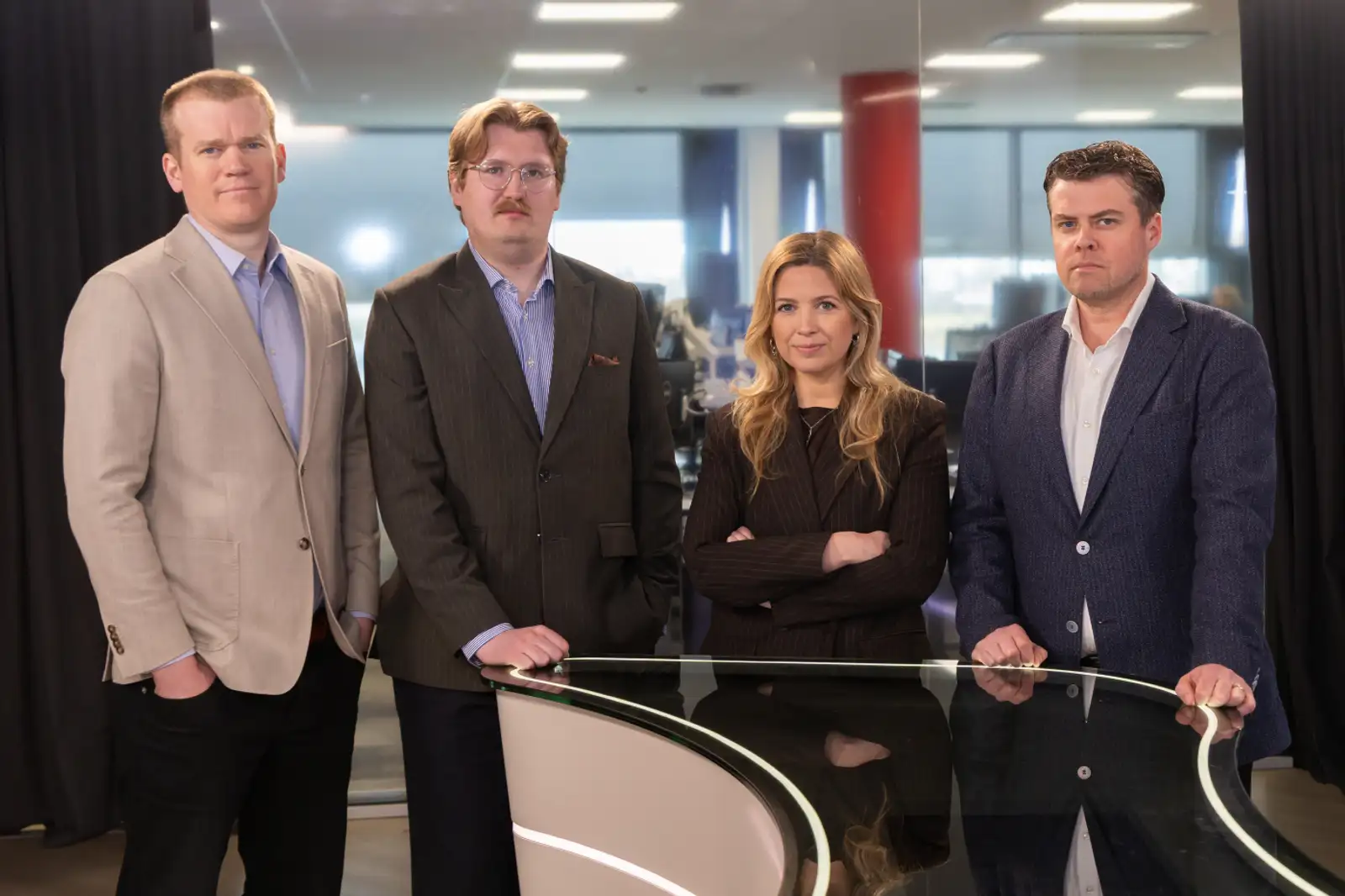 Kolbeinn Tumi Daðason, Árni Sæberg, Sunna Sæmundsdóttir og Atli Ísleifsson.