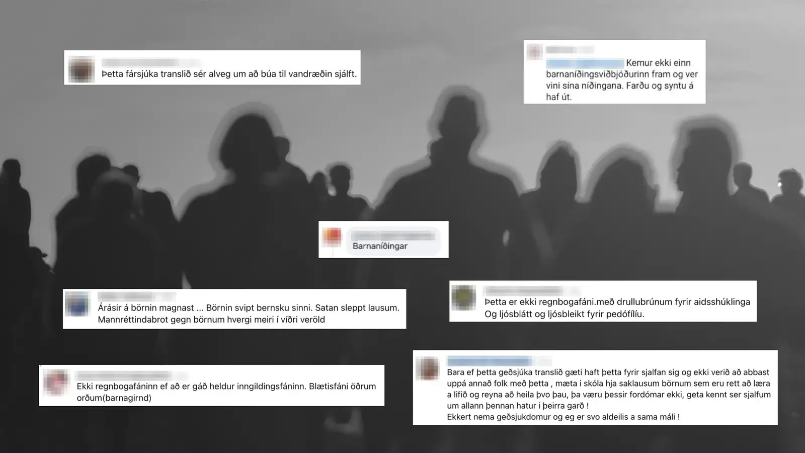Vildu ekki ræða hatursfullar færslur sínar