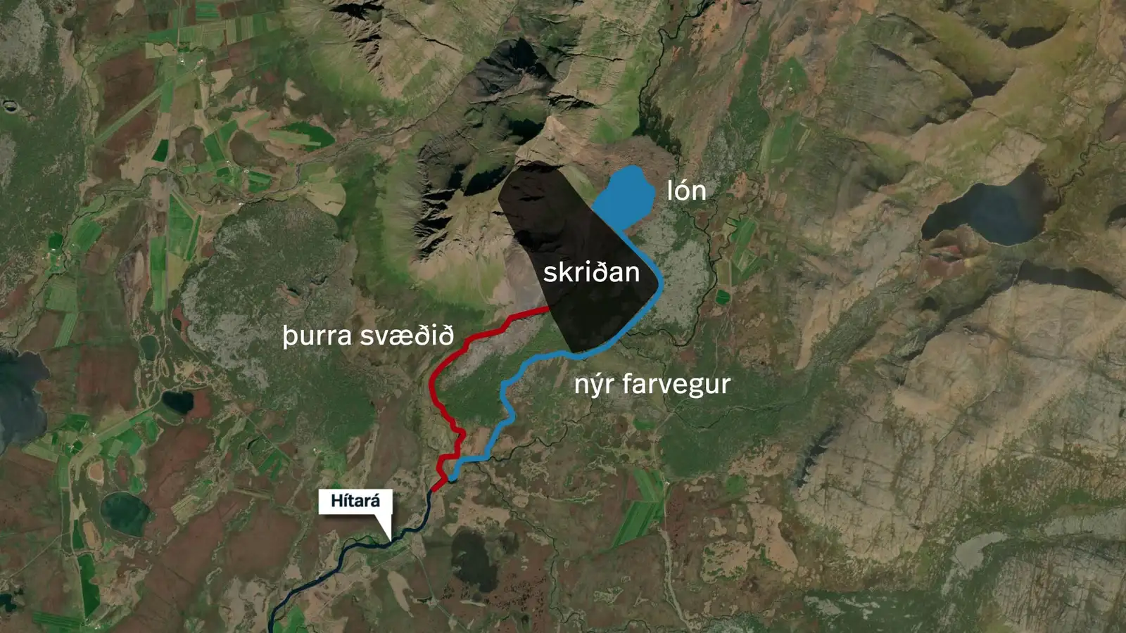 Landeigendur hafa 20 ár til að endurheimta farveg Hítarár