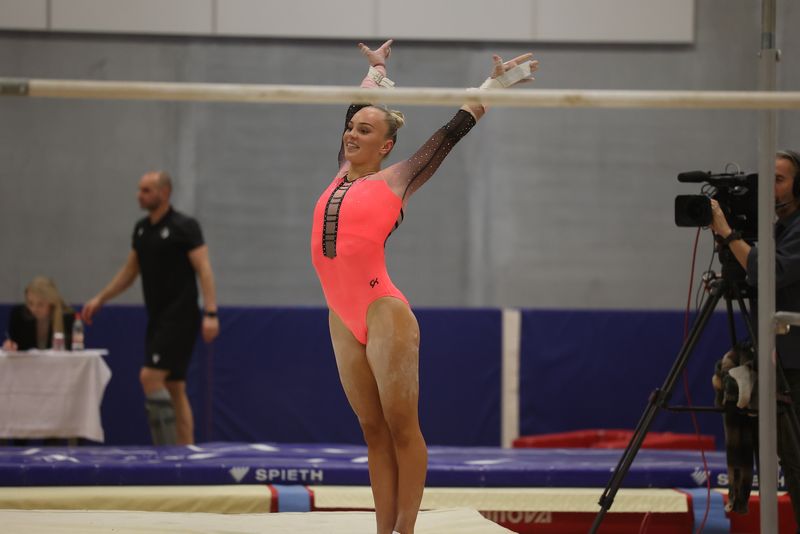 Margrét Lea Kristinsdóttir á Íslandsmótinu í áhaldafimleikum 2023