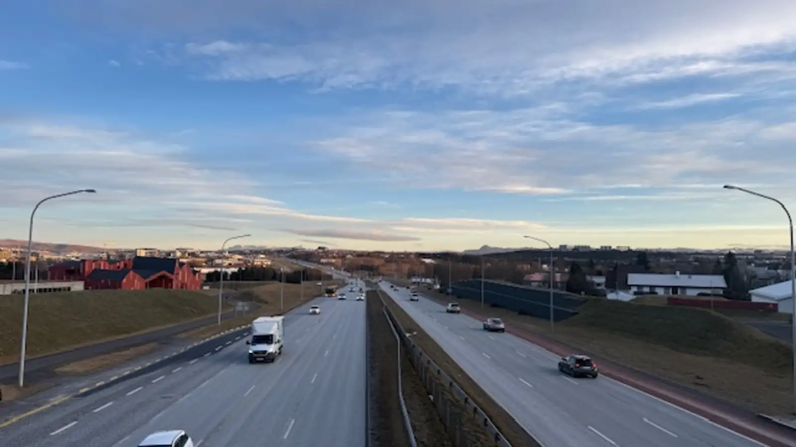 Nánast auðar götur meðan á leiknum stóð