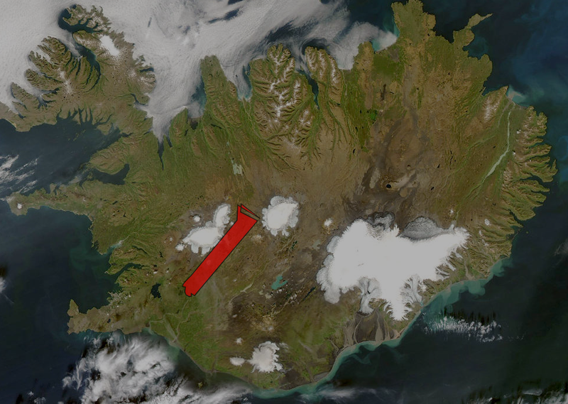 Íslandskort sem sýnir hvar er rafmagnslaust á Suðurlandi.