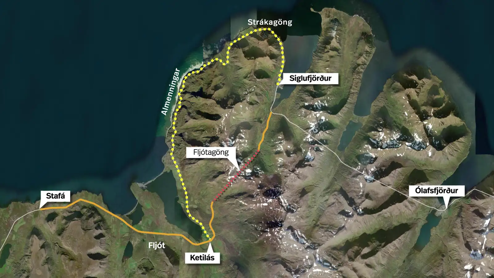 COWI Ísland með eina tilboðið undir kostnaðaráætlun í Fljótagöng