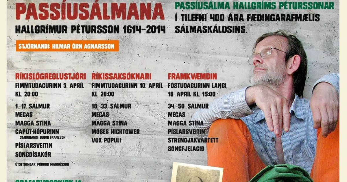 Megas syngur Passíusálmana á Rás 1 - RÚV.is