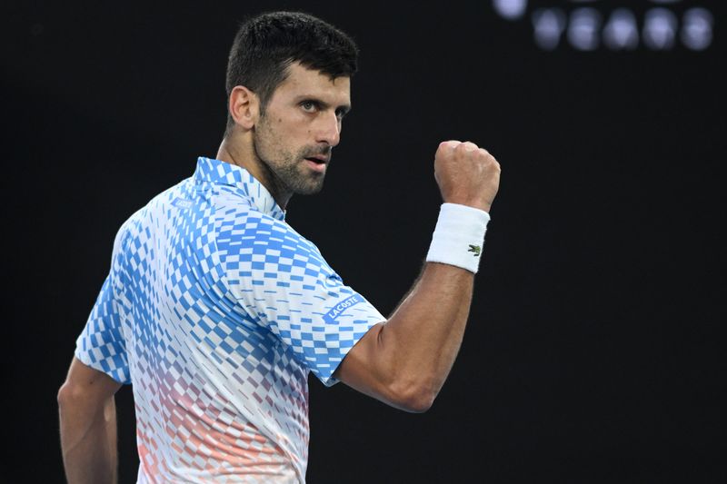 Novak Djokovic á Opna ástralska meistaramótinu í tennis.