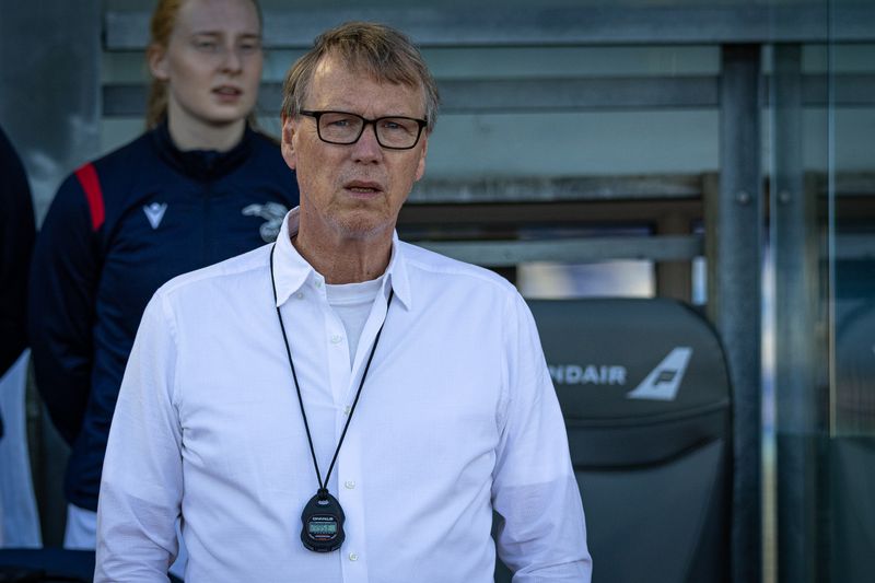 Pétur Pétursson, þjálfari Vals, fyrir bikarúrslitaleik Vals og Breiðabliks 2022
