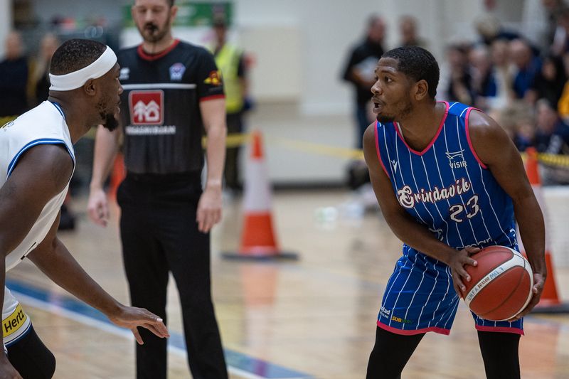 Dedrick Basile í leik Álftaness og Grindavíkur í úrvalsdeild karla í körfubolta 2023.