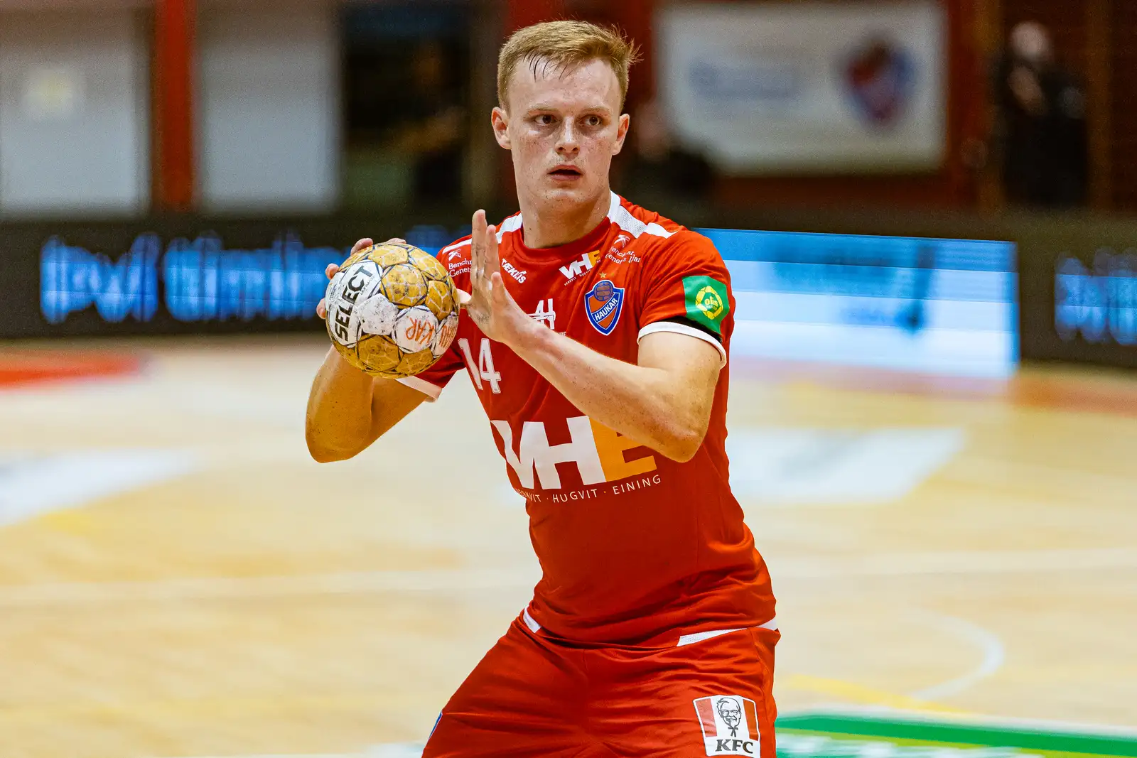 Össur Haraldsson í leik Hauka og Afturelding í Olís deild karla