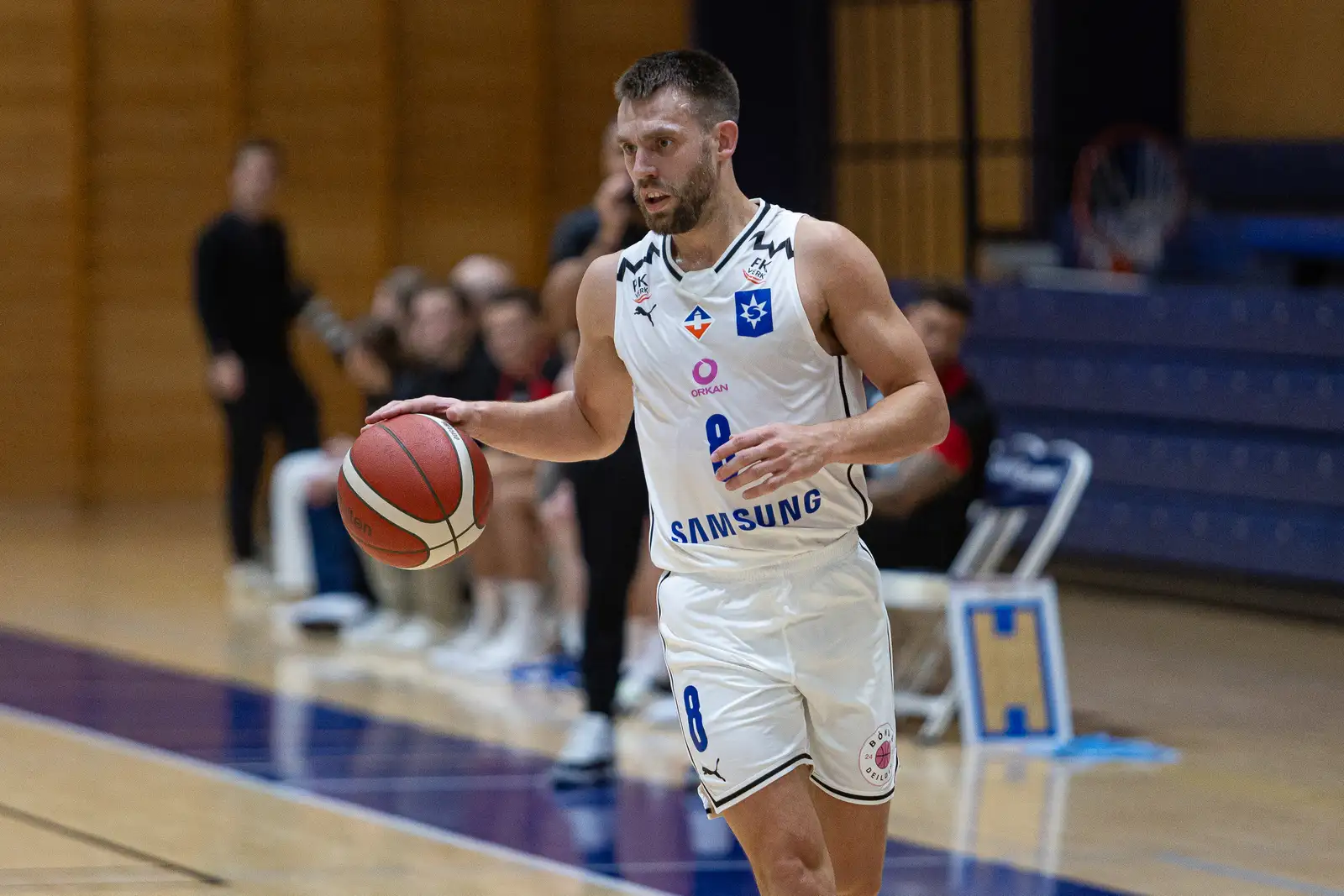 Ægir Þór Steinarsson í leik með Stjörnunni í efstu deild í körfubolta tímabilið 2024/25