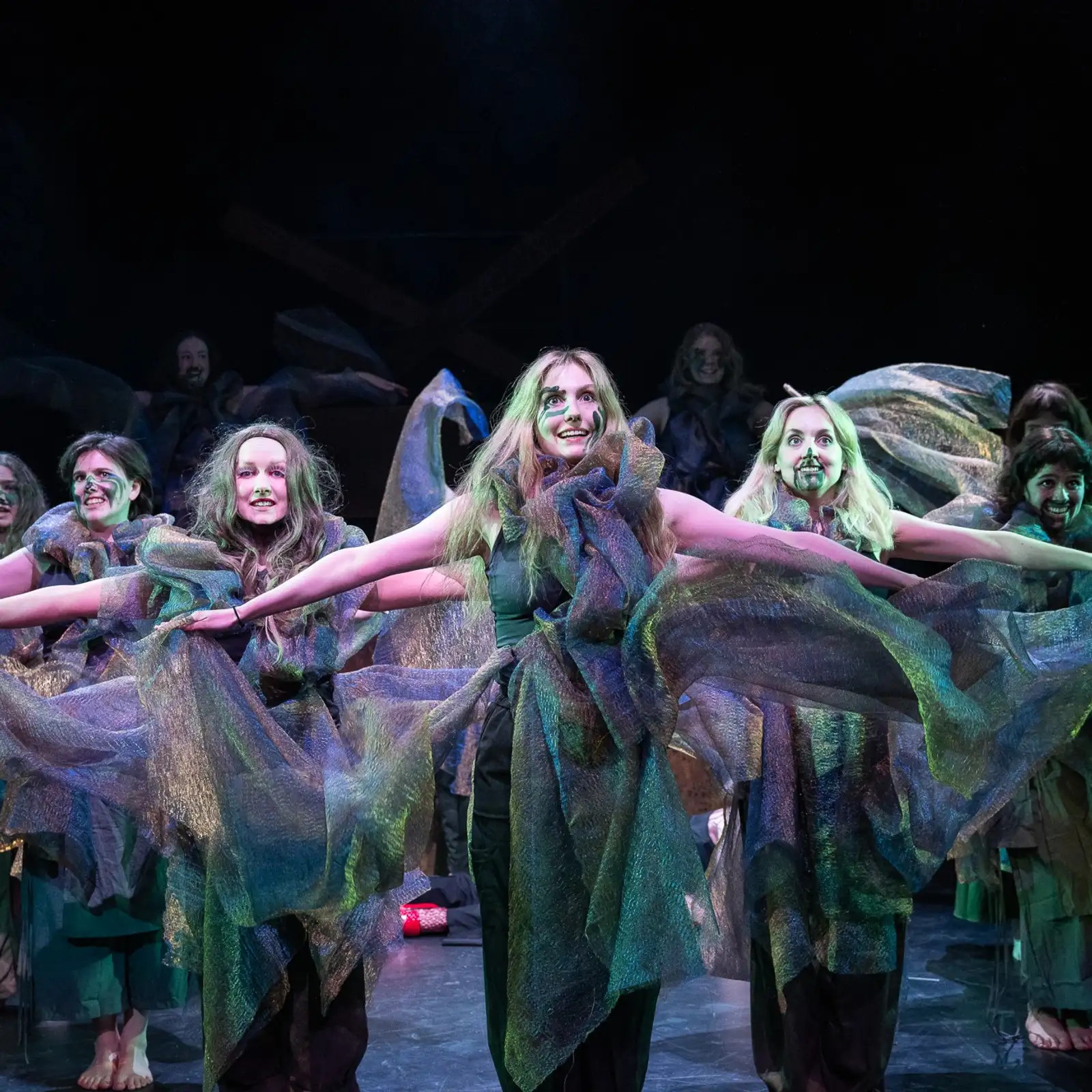 Úr óperunni Sæmundur fróði sem sýnd er í Tjarnarbíói, apríl 2026.